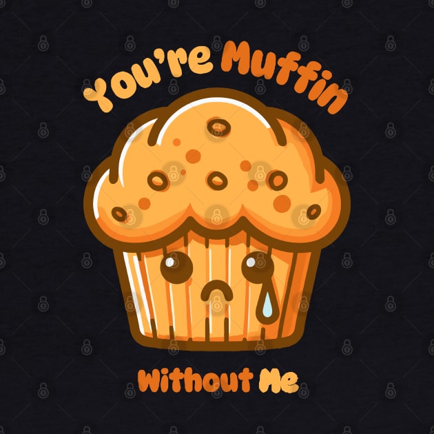 You Are Muffin Without Me | Cute Kawaii Muffin Puns | Sad Quote by Nora Liak